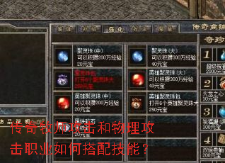 传奇牧师攻击和物理攻击职业如何搭配技能? 传奇牧师攻击和物理攻击职业如何搭配技能?