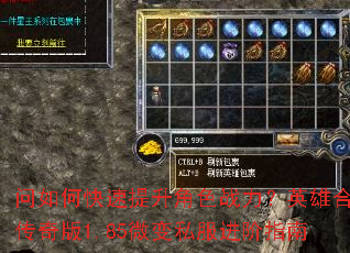 ����ο���������ɫս����Ӣ�ۺϻ������1.85΢��˽������ָ��