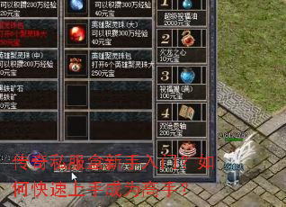 传奇私服盒新手入门?如何快速上手成为高手? 传奇私服盒新手入门?如何快速上手成为高手?