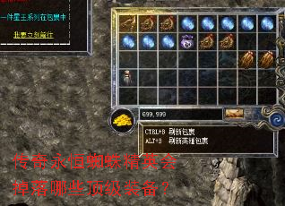 传奇永恒蜘蛛精英会掉落哪些顶级装备? 传奇永恒蜘蛛精英会掉落哪些顶级装备?