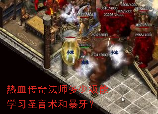 热血传奇法师多少级能学习圣言术和暴牙? 热血传奇法师多少级能学习圣言术和暴牙?