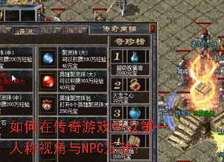 ����ڴ�����Ϸ���Ե�һ�˳��ӽ���NPC������