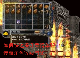 如何快速提升柔情单职业传奇角色等级与战力? 如何快速提升柔情单职业传奇角色等级与战力?