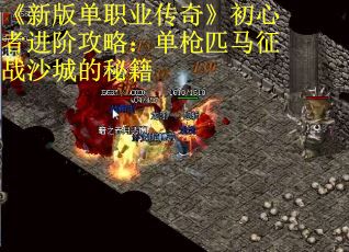 《新版单职业传奇》初心者进阶攻略：单枪匹马征战沙城的秘籍