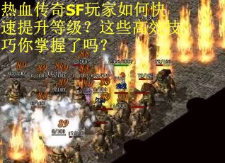 热血传奇SF玩家如何快速提升等级？这些高效技巧你掌握了吗？