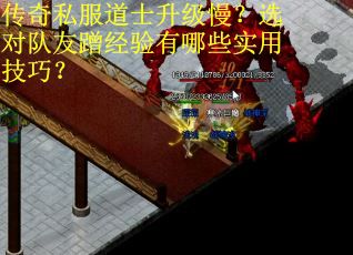 传奇私服道士升级慢？选对队友蹭经验有哪些实用技巧？